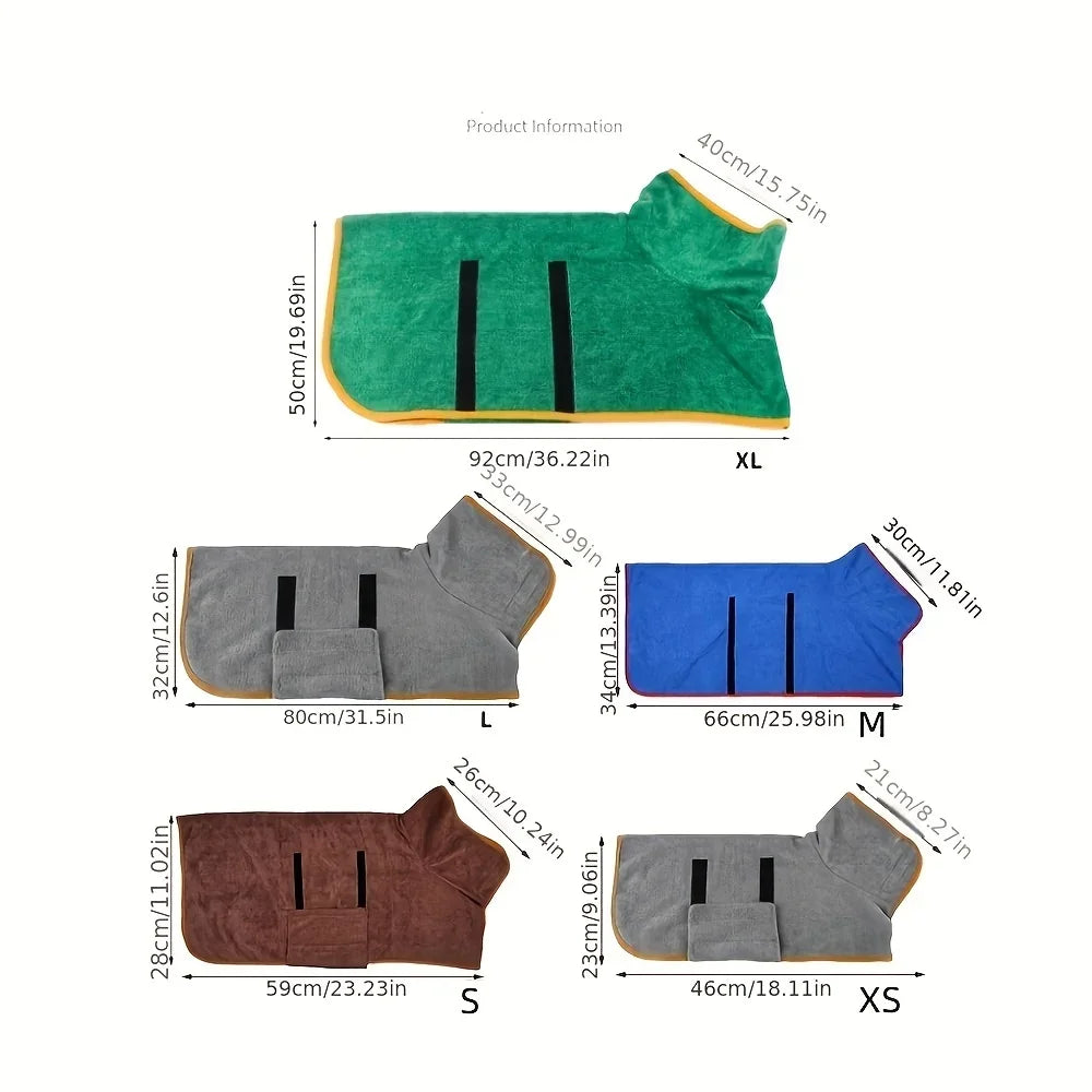 Pet Quick-Dry Microfibre Bathrobe