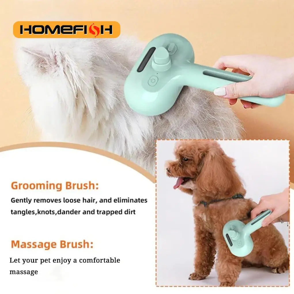 Pet Steam Grooming Brush